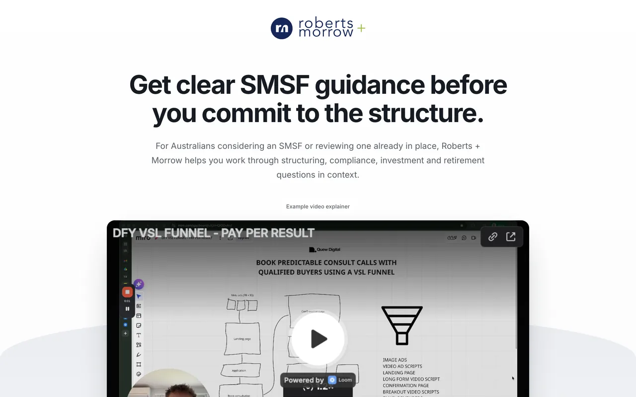 Landing page preview